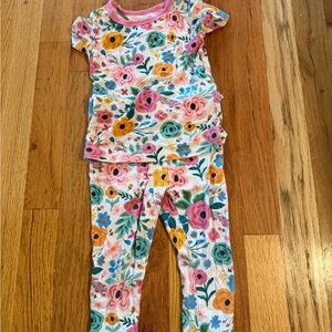 Caden Lane Colorful Floral Kids Pajama Set